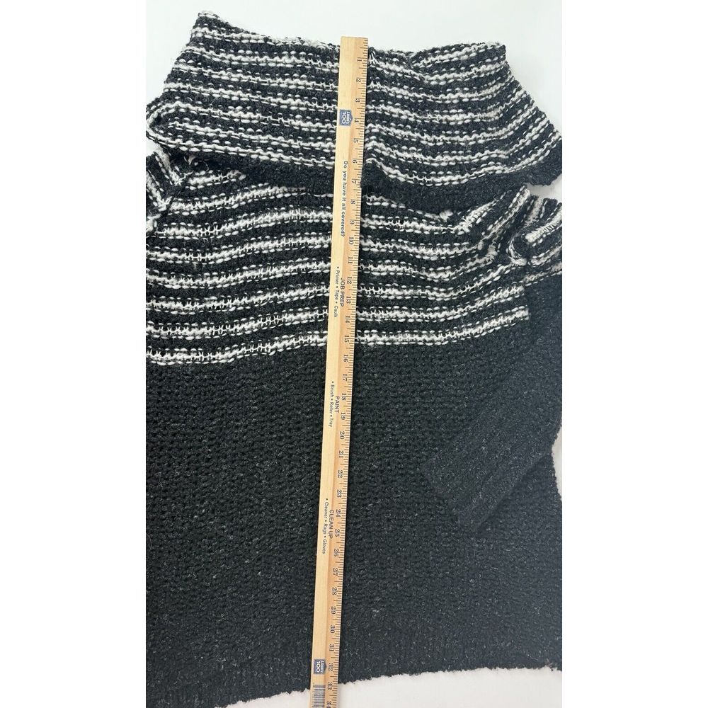 Free People Sweater Women's Medium Oversized Chunky Knit Striped Wool‎ Blend - Picture 6 of 8